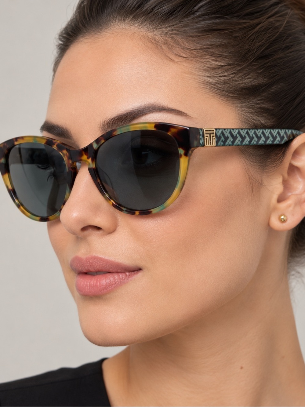 Tory Burch Tortoise Shell Sunglasses with Dark Lenses